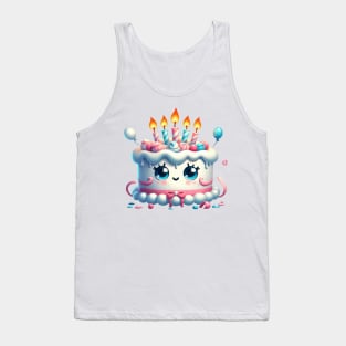 Cute Birthday Cake Tank Top